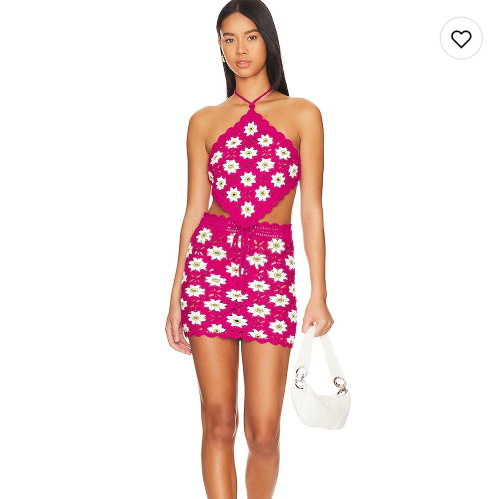 Lovers and Friends Delilah Wildflower Crochet Mini Skirt